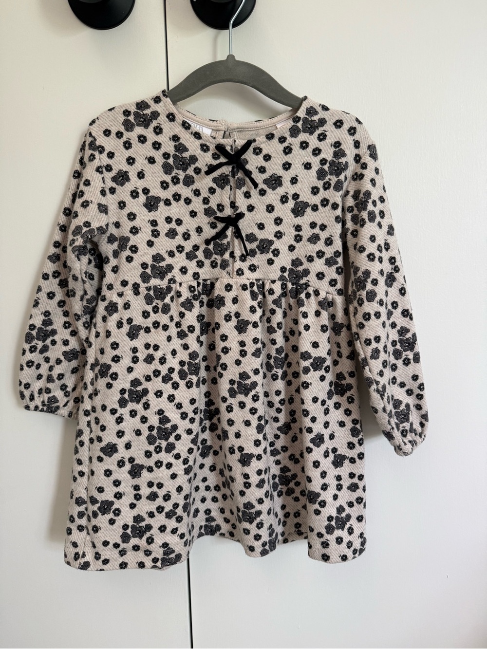 Zara Girls Long Sleeve Floral Dress